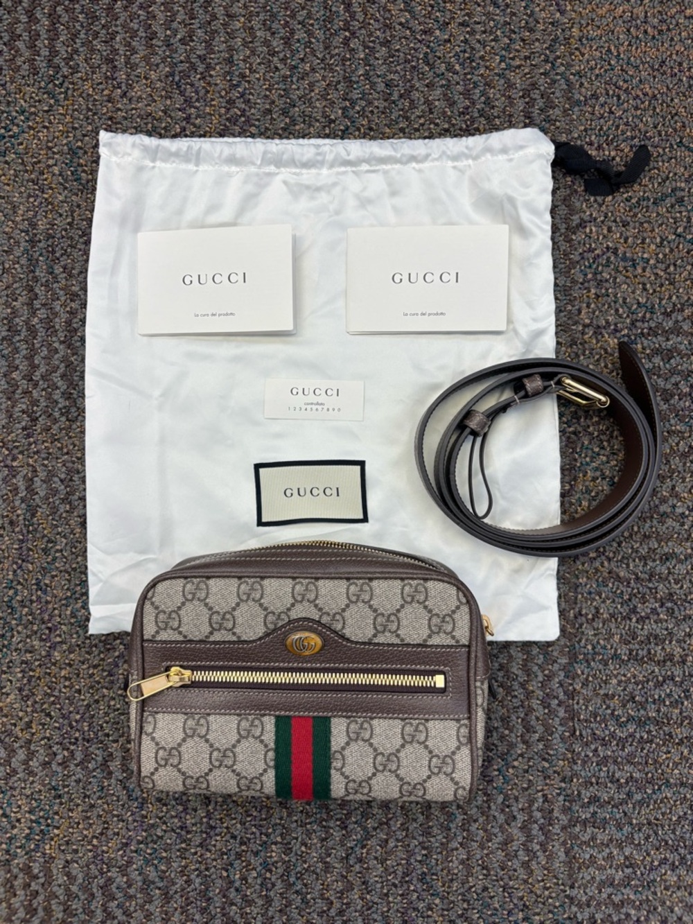 Gucci GG Supreme Ophidia Waist Belt Bag